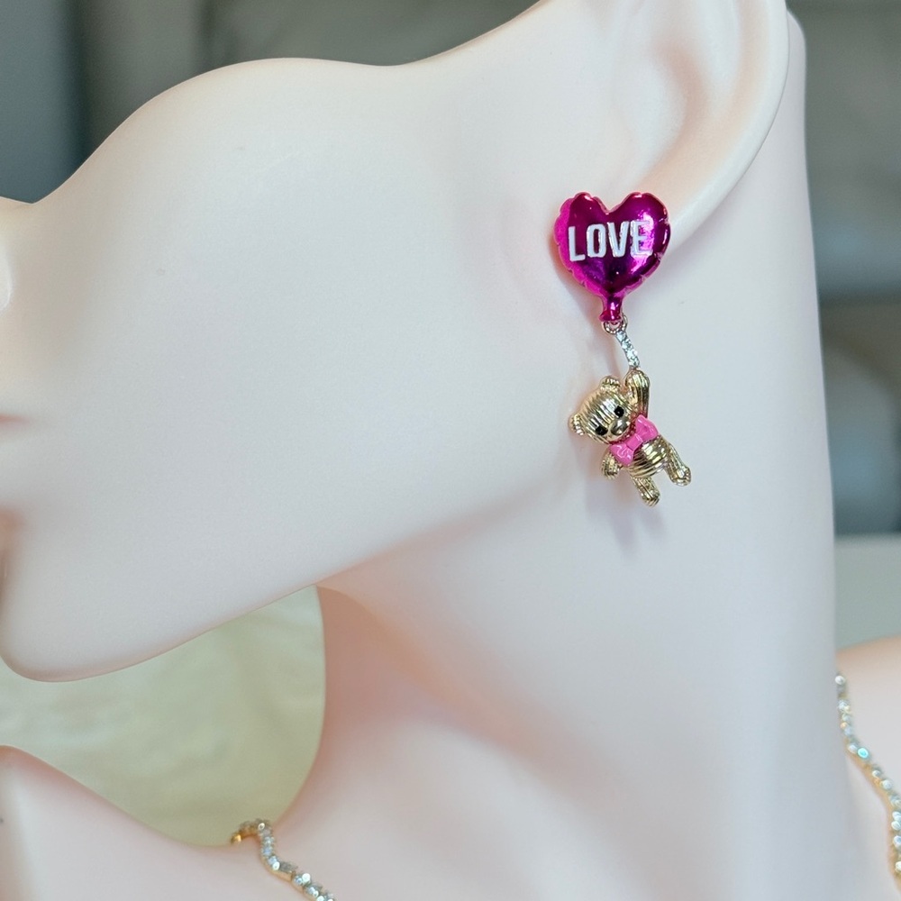 ⚜️Cute  Earrings with Teddy Bear Charm - Picture 3 of 8